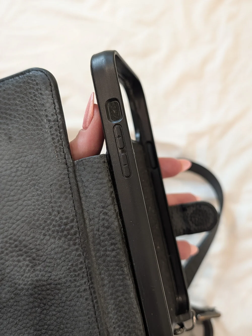 Bandolier Black Crossbody Phone Case with Strap